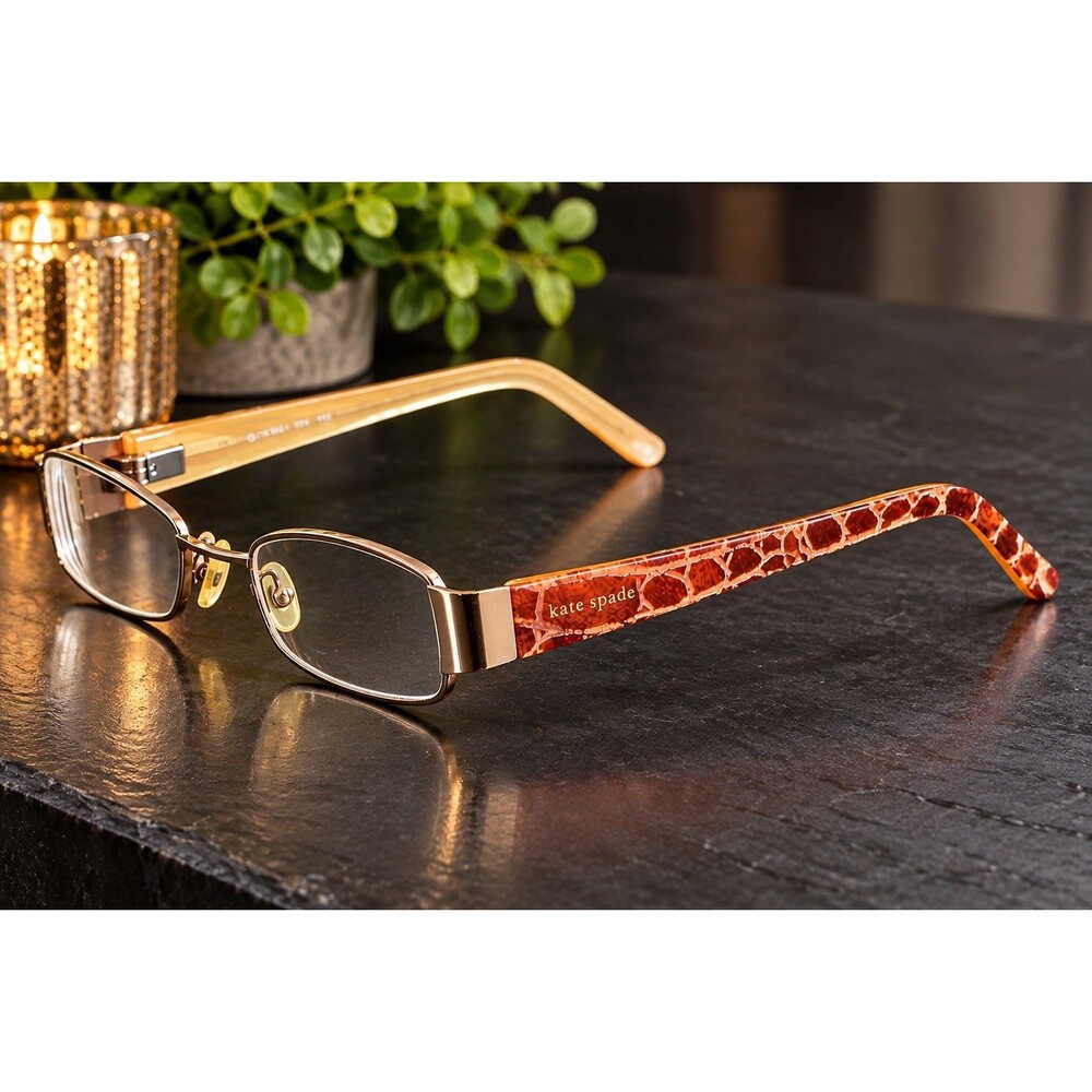 Kate Spade Fatima DUJ8 Eyeglasses Frames Giraffe Print Brown Amber 51-17-135